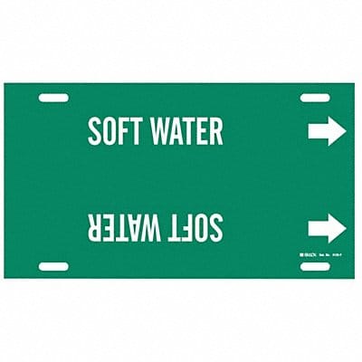 Pipe Marker Soft Water 8 in H 16 in W