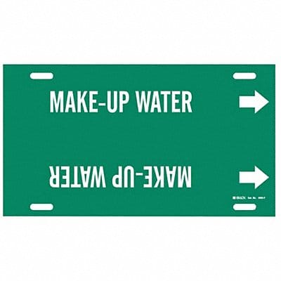 Pipe Marker Make Up Water 8 in H 16 in W