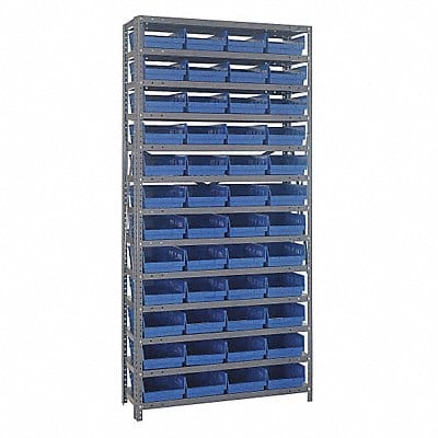 E1508 Bin Shlvng 12inx75inx36in Blue