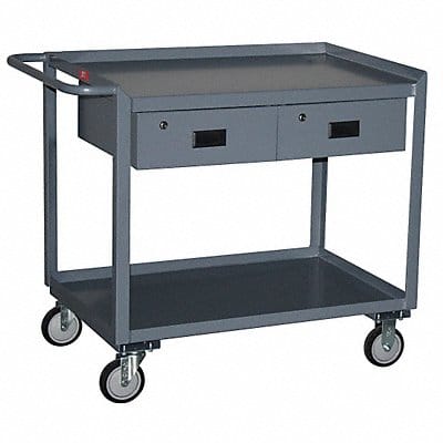 Mobile Wrkstion Steel 36 L 30 W 2 Shelf