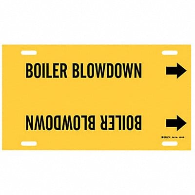 Pipe Markr Boiler Blowdown 10in H 24in W