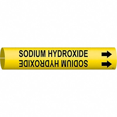 Pipe Marker Sodium Hydroxide 13/16in H