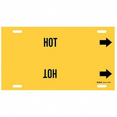 Pipe Marker Hot 10 in H 32 in W