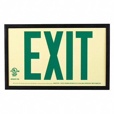 Exit Sign 7 1/2 in x 13 in Plastic