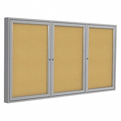 Enclosed Bulletin Board Cork 96x48 In.