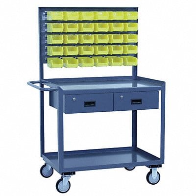 Mobile Wrkstion Steel 36 L 24 W 2 Shelf