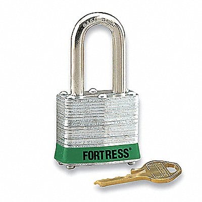 Lockout Padlock KD Green 1-1/4 H