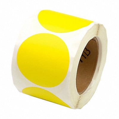 Floor Tape Yellow 3 inx3 in Circle PK500