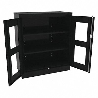 E4467 Storage Cabinet 42 x36 x18 Black 2Shlv