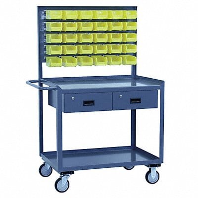 Mobile Wrkstion Steel 36 L 30 W 2 Shelf