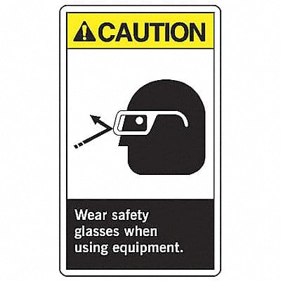 Safety Label 5 inx3 1/2 in Vinyl PK5