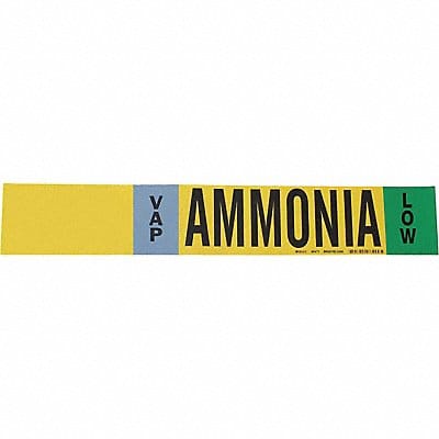 Pipe Marker Ammonia 4 in H 24 in W