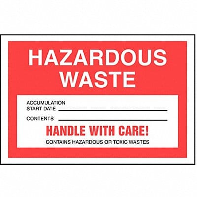 DOT Handling Label Waste 6 W PK100