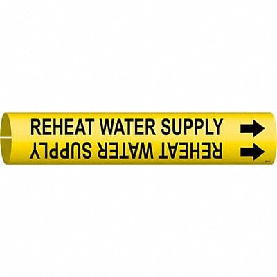 Pipe Marker Reheat Water Supply