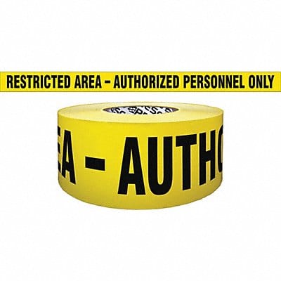 Barricade Tape Yellow 500 ft L 3 in