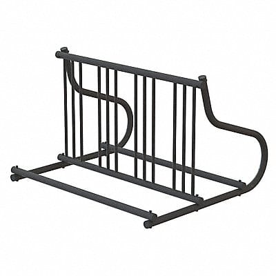 Bike Rack 2-Sided 8-Bike 48 in Black