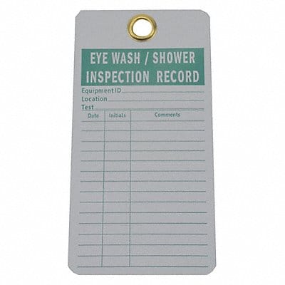 Eye Wash/Sh Inspection Rcd Tag PK25