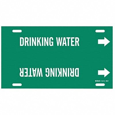 Pipe Marker Drinking Water 8in H 16in W