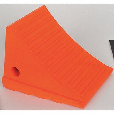 Wheel Chock 6-1/4 H Urethane Orange