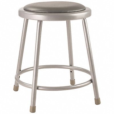 Round Stool Welded Tube Leg Gray 18 H