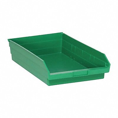 F0620 Shelf Bin Green Polypropylene 4 in