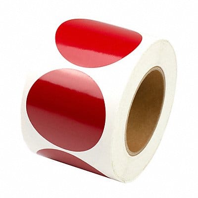 Floor Tape Red 3 inx3 in Circle PK500