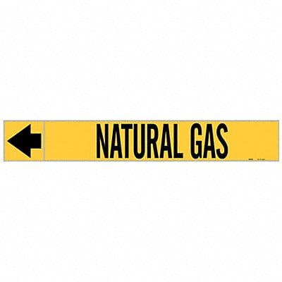 Pipe Marker Natural Gas 1in H 8in W