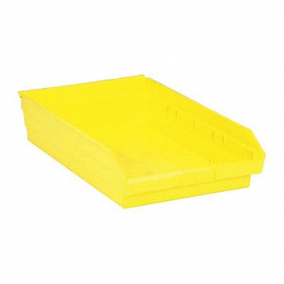 F0620 Shelf Bin Yellow Polypropylene 4 in