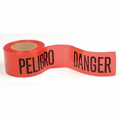 Barricade Tape Red 300 ft L 3 in