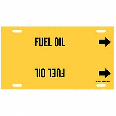 Pipe Marker Fuel Oil 10 in H 32 in W