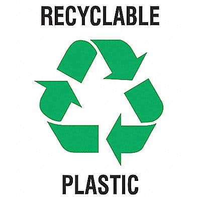 Recycle Label 10 in x 10 in Vinyl PK5