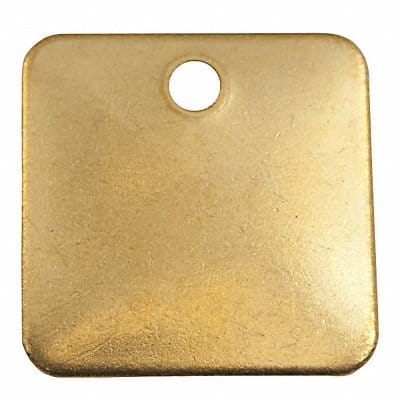 Blank Tag Brass 1 1/2in H 1 1/2in W PK25