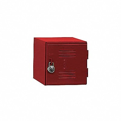 Box Locker Louvered 1 Wide 1 Tier Red