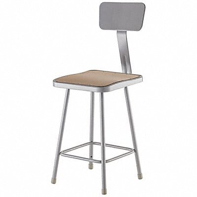 Square Stool Welded Tube Leg Gray 37 H