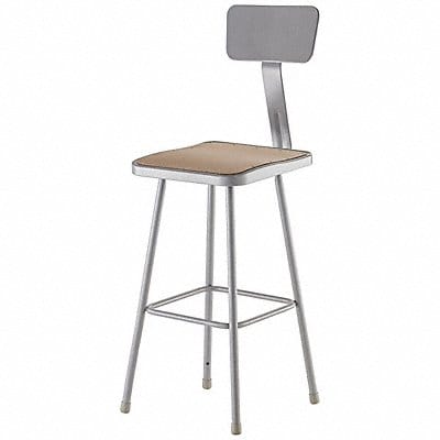 Square Stool Welded Tube Leg Gray 43 H