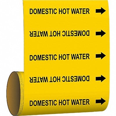 Pipe Markr Domestic Hot Water 8in H