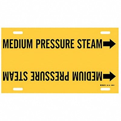 Pipe Marker Medium Pressure Steam 10in H