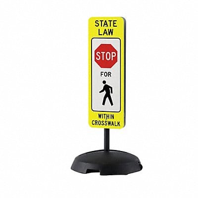 Traffic Sign 36 x 12 White Yellow