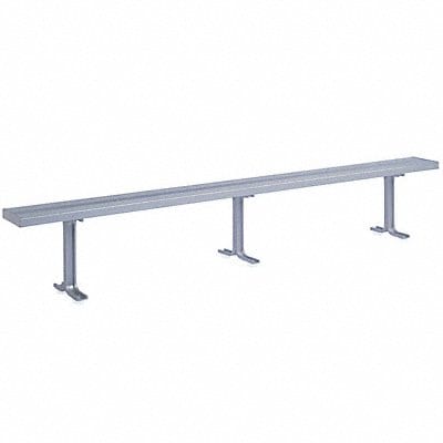 Locker Room Bench 10ft Wide Silver