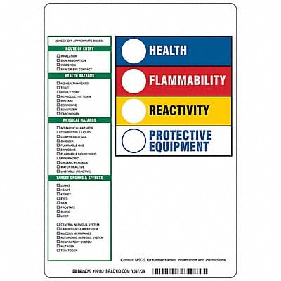 HMIG Label 10 in H 7-1/4 in W PK100