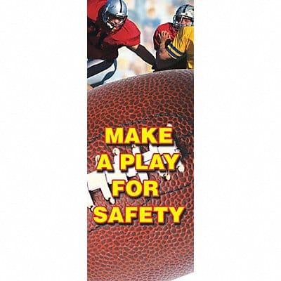 Safety Banner 74in x 28in Poly Sheeting