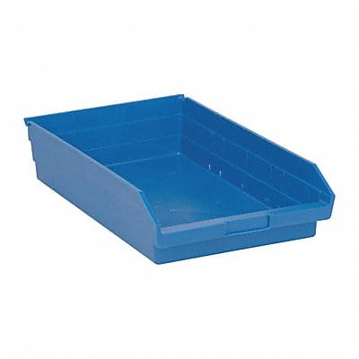 F0620 Shelf Bin Blue Polypropylene 4 in