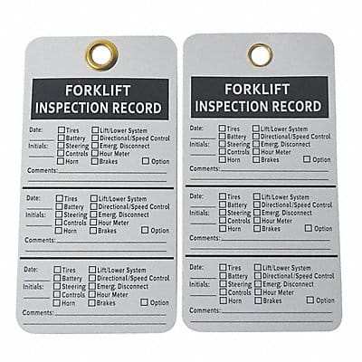 Inspection Tag Forklift 5x3 PK25