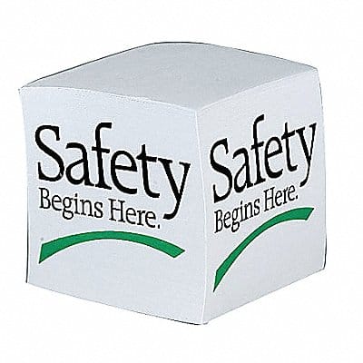 Slogan Memo Cube Safety Begins Here