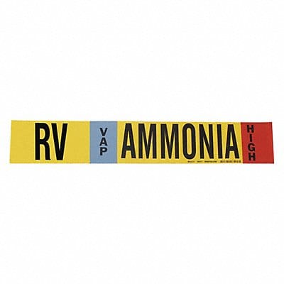 Pipe Marker Ammonia 9 in H 8 in W