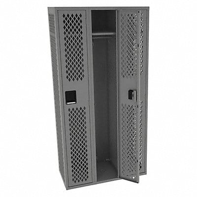 Wrdrb Lockr Vent 3 Wide 1 Tier Gray