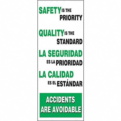 Safety Banner 74in x 28in Poly Sheeting