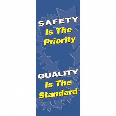 Safety Banner 74in x 28in Poly Sheeting