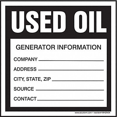 DOT Handling Label Waste 6 W PK100