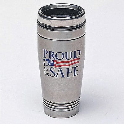 Travel Mug Proud To Be Safe 18 oz.